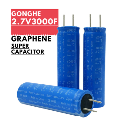 Grafen 2.7V 3000F Superkondensatory 18650 Bateria do szybkiego zbierania energii słonecznej