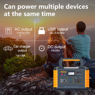 Zewnętrzny przenośny zasilacz 50/60 Hz, przenośna elektrownia 500 W z panelem słonecznym
